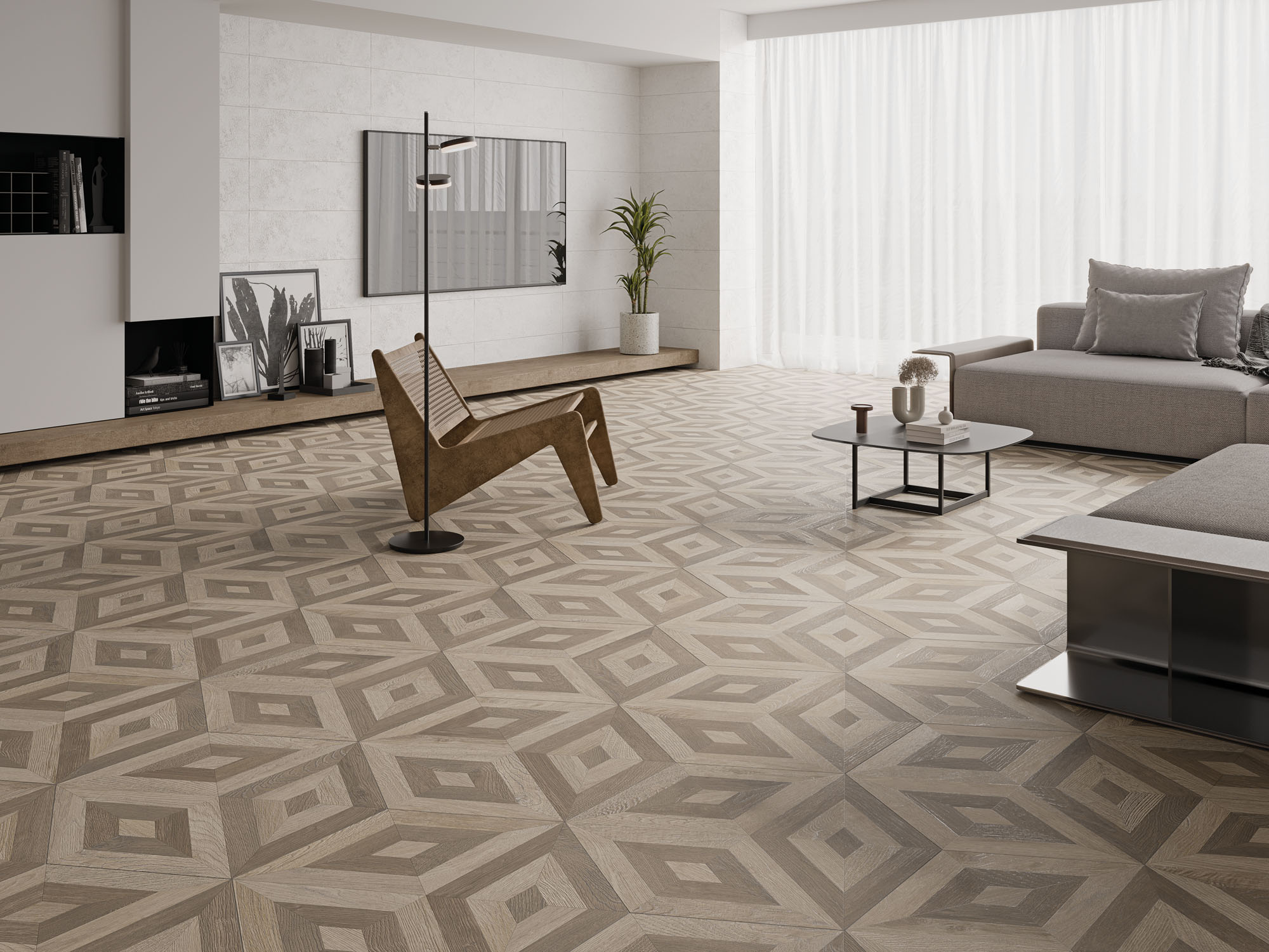 AMB BRIGHTON MAXI HEXAGONO 75X65 + CAPRI 31X93 WHITE _indoor AMB BRIGHTON MAXI HEXAGONO 75X65 CAPRI 31X93 WHITE indoor 2 - Azulejos Hexagonales